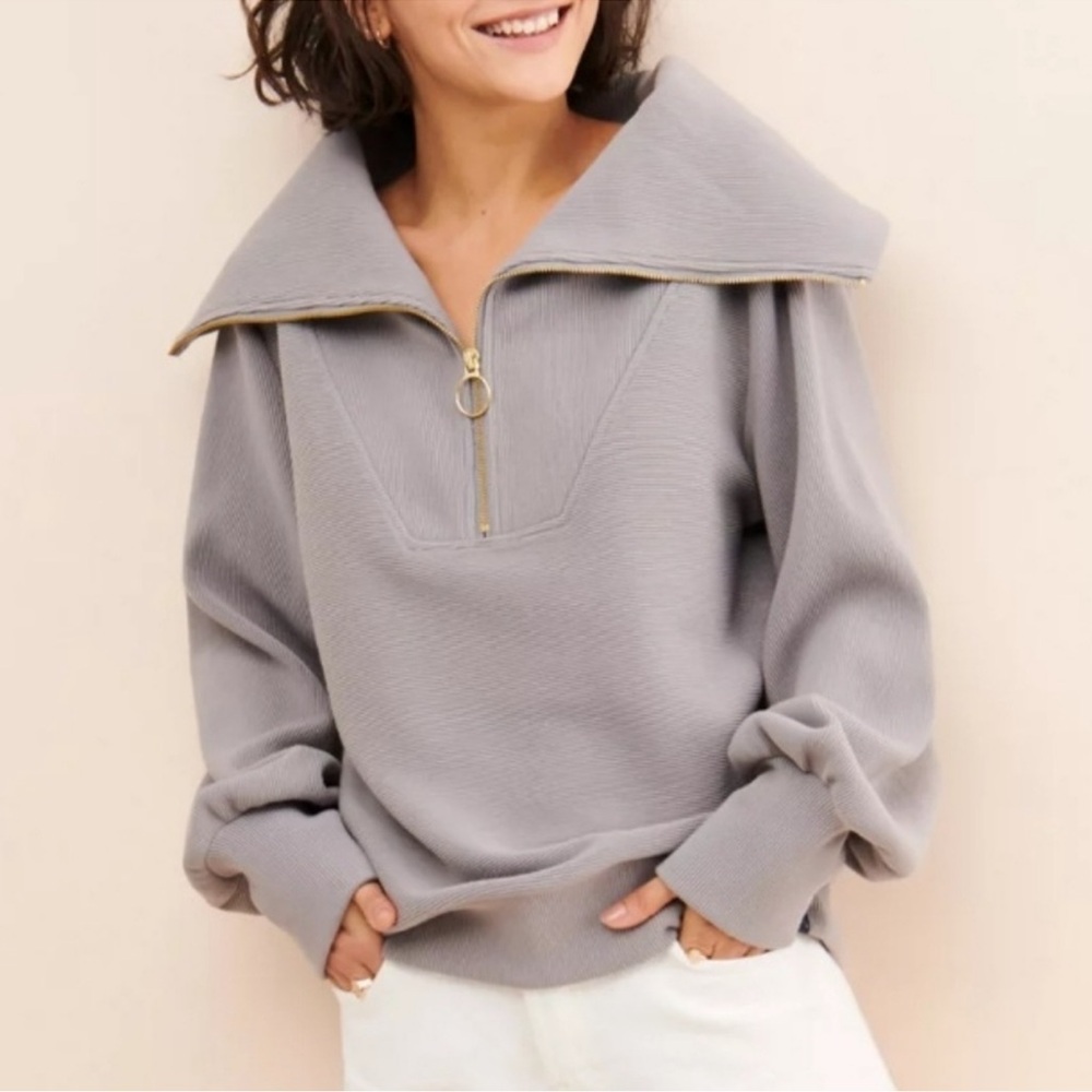 Varley Vine Half Zip Pullover Grey - image 3